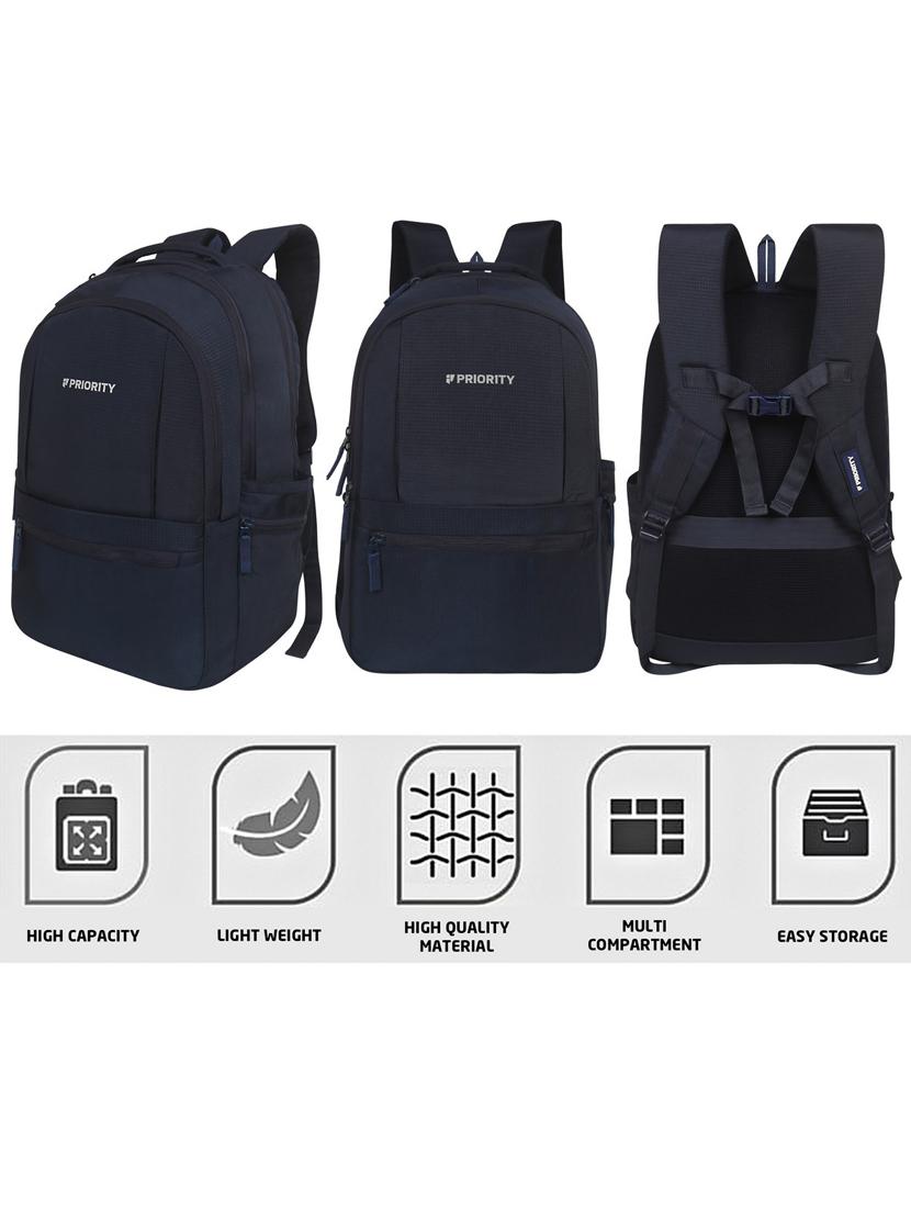 men navy blue adjustable straps laptop bag - 21617571 - Standard Image - 5