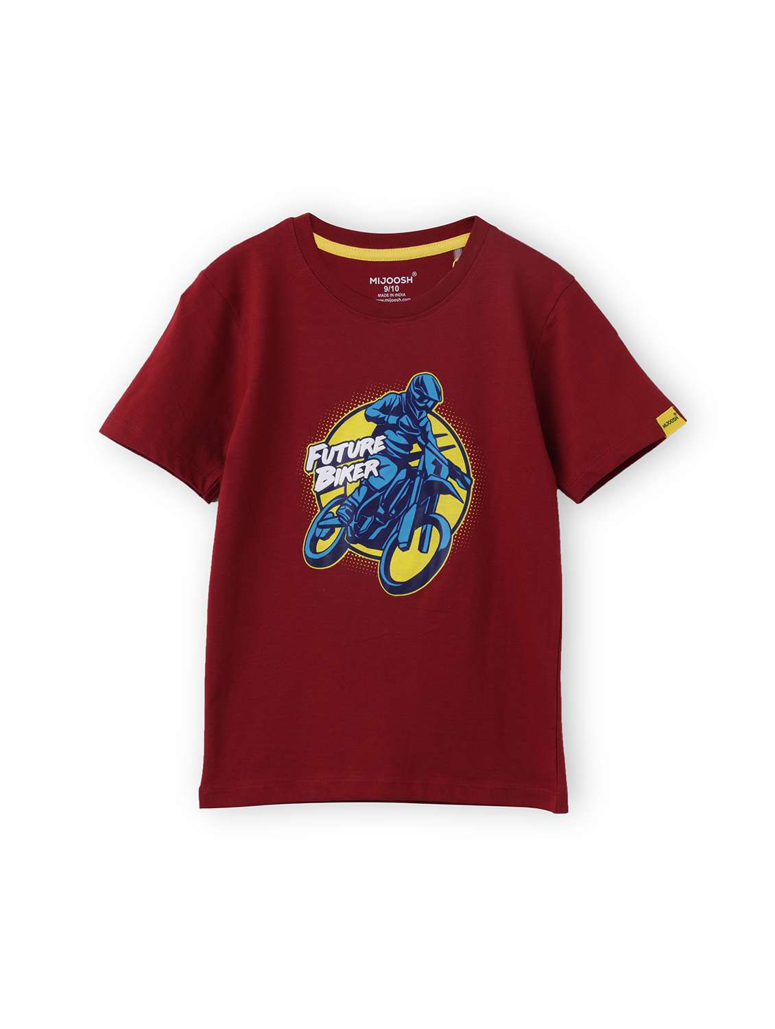 boys crew neck front print short sleeves t-shirt