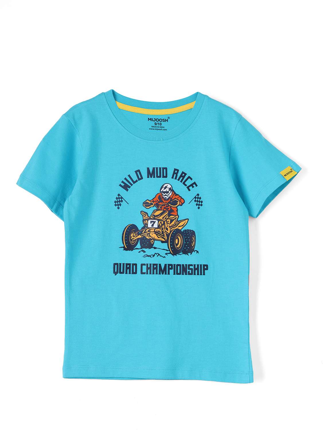 boys crew neck front print short sleeves t-shirt