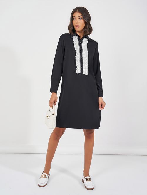women black solid sheath dress - 21618090 - Standard Image - 0