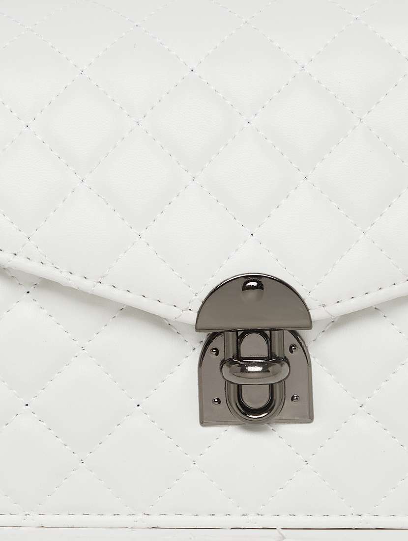 women white solid handbag - 21618111 - Standard Image - 3