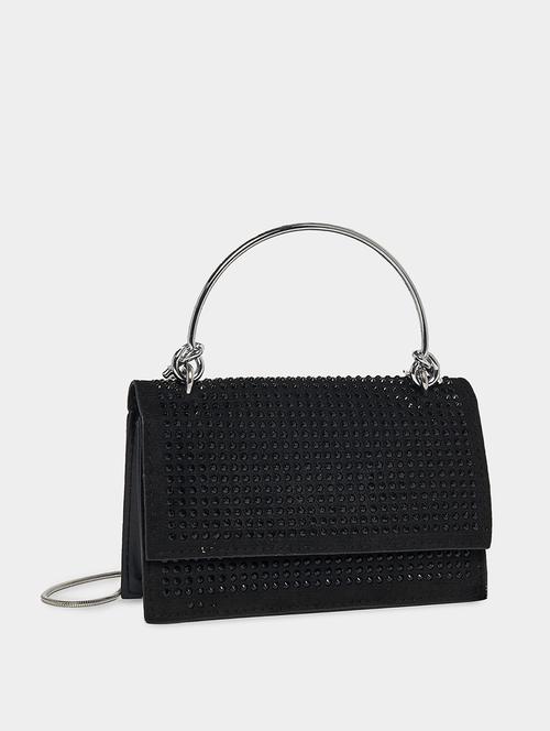 women black textured handbag - 21618115 - Standard Image - 0