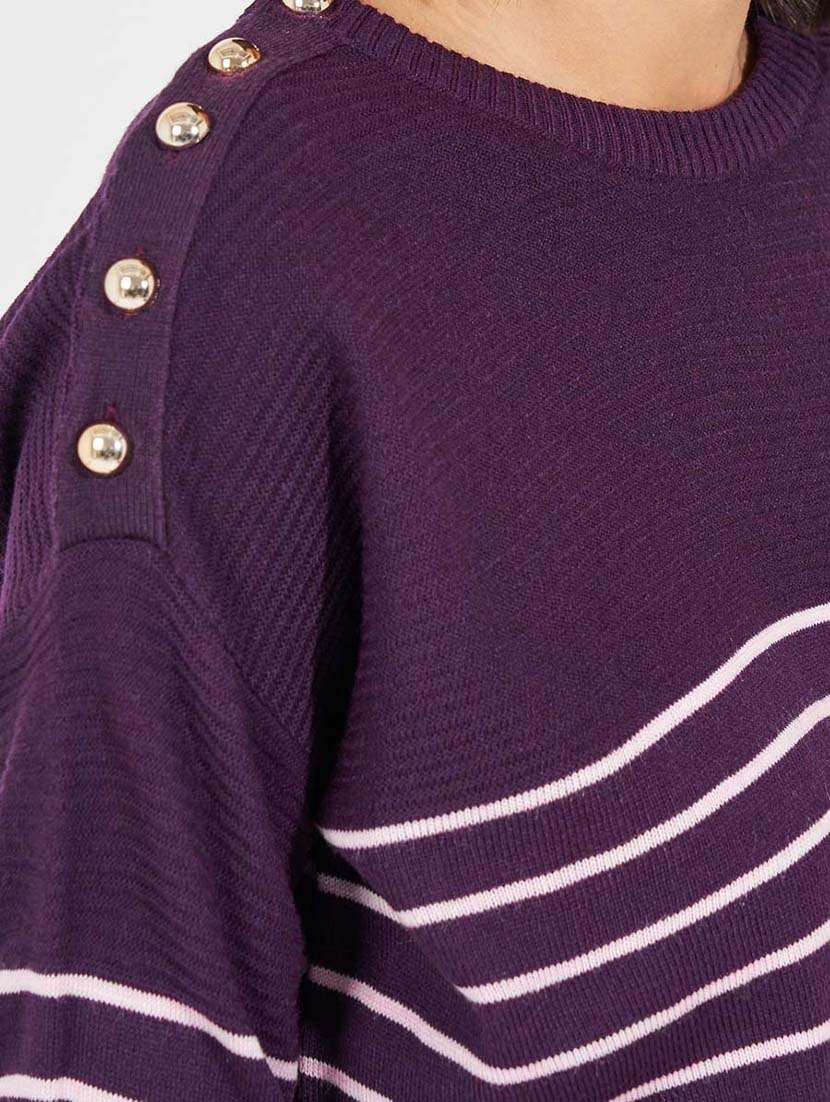 women self design long sleeve pullover - 21618121 -  Standard Image - 3