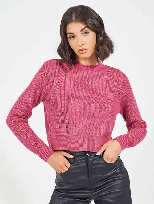 women self design long sleeve pullover - 21618123 -  Standard Image - 0