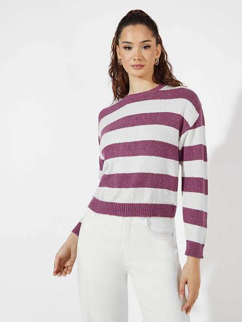 women self design long sleeve pullover - 21618124 -  Standard Image - 0