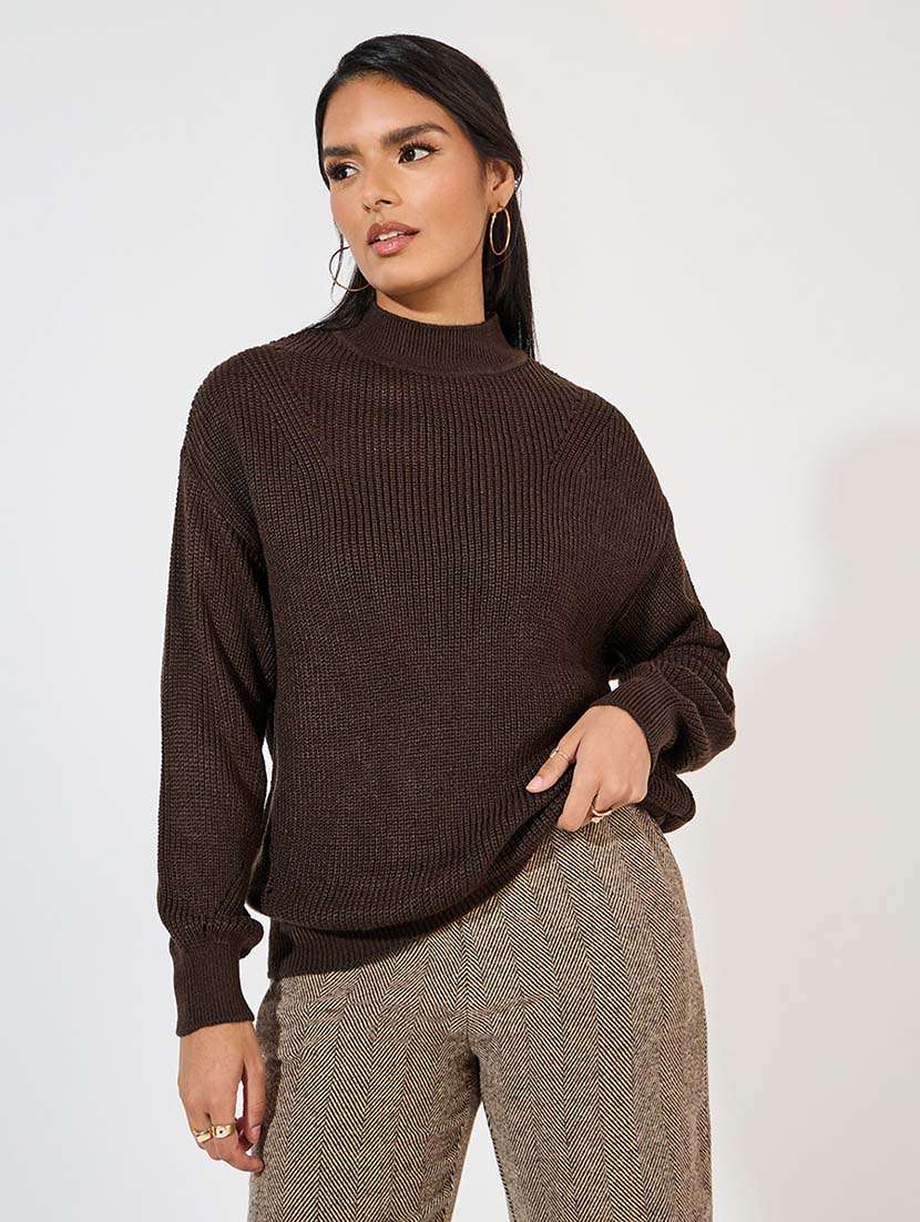 women self design long sleeve pullover - 21618126 -  Zoom Image - 0