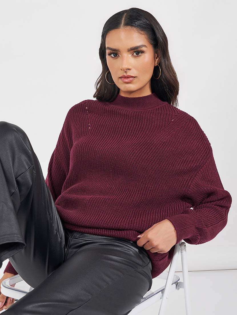 women self design long sleeve pullover - 21618127 -  Standard Image - 3