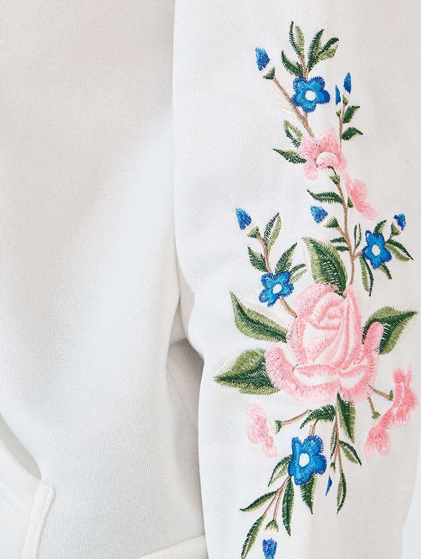 women embroidered long sleeve sweatshirt - 21618159 -  Standard Image - 3