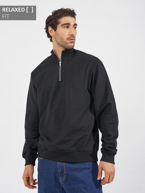 men solid long sleeve sweatshirt - 21618162 -  Standard Image - 0