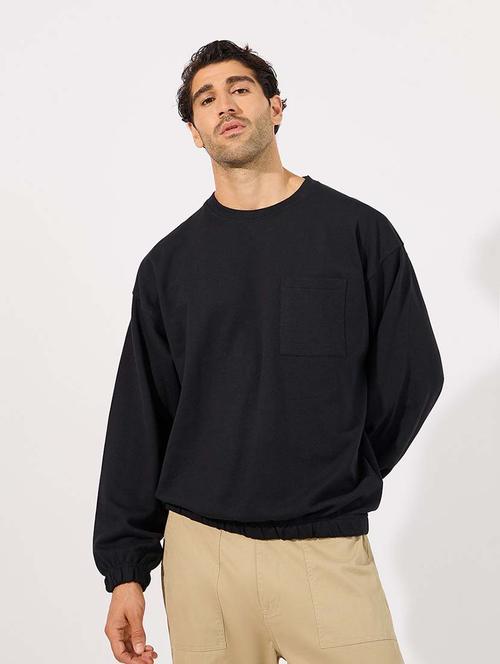 men solid long sleeve sweatshirt - 21618207 - Standard Image - 0