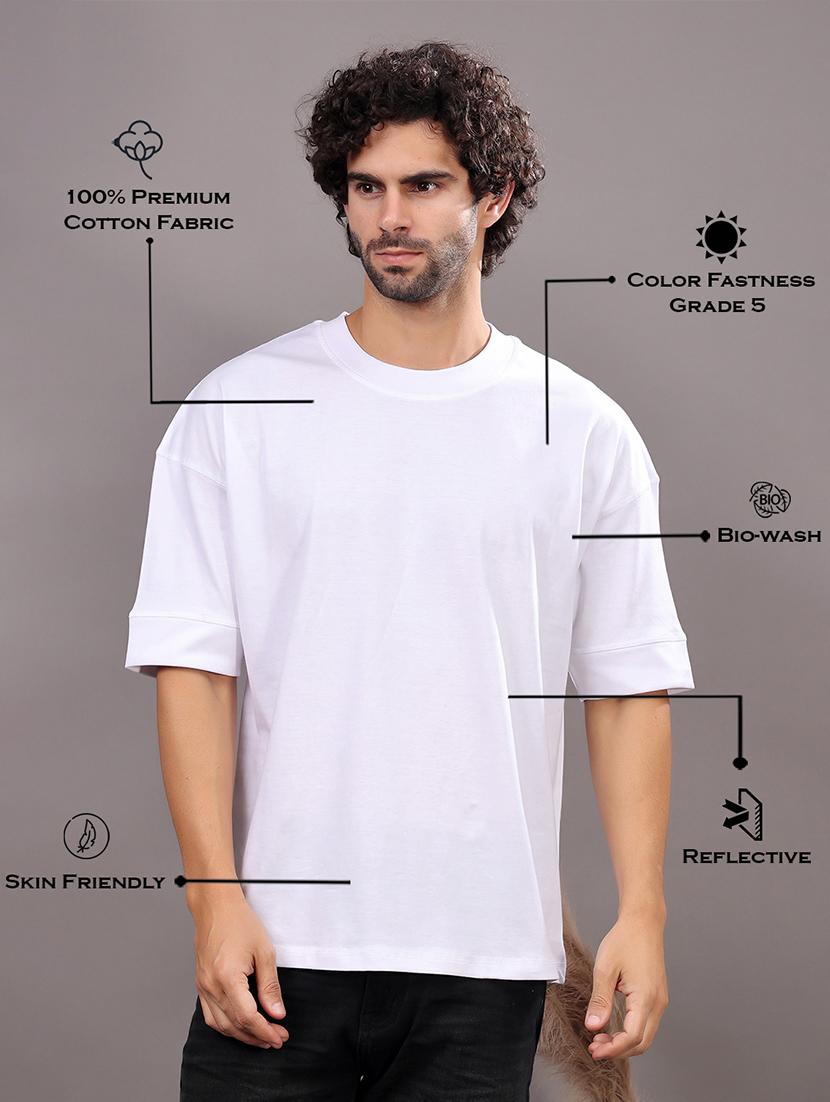 men solid short sleeve oversized t-shirt - 21618351 - Standard Image - 3