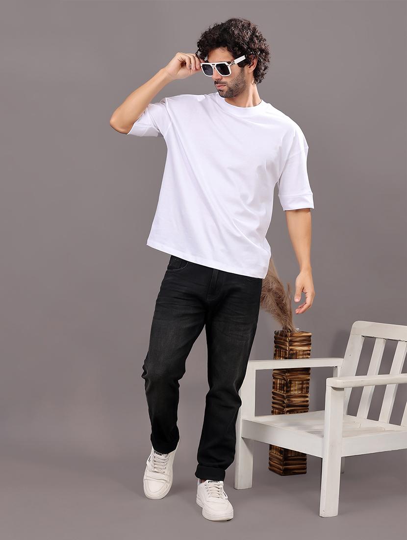 men solid short sleeve oversized t-shirt - 21618351 - Standard Image - 5