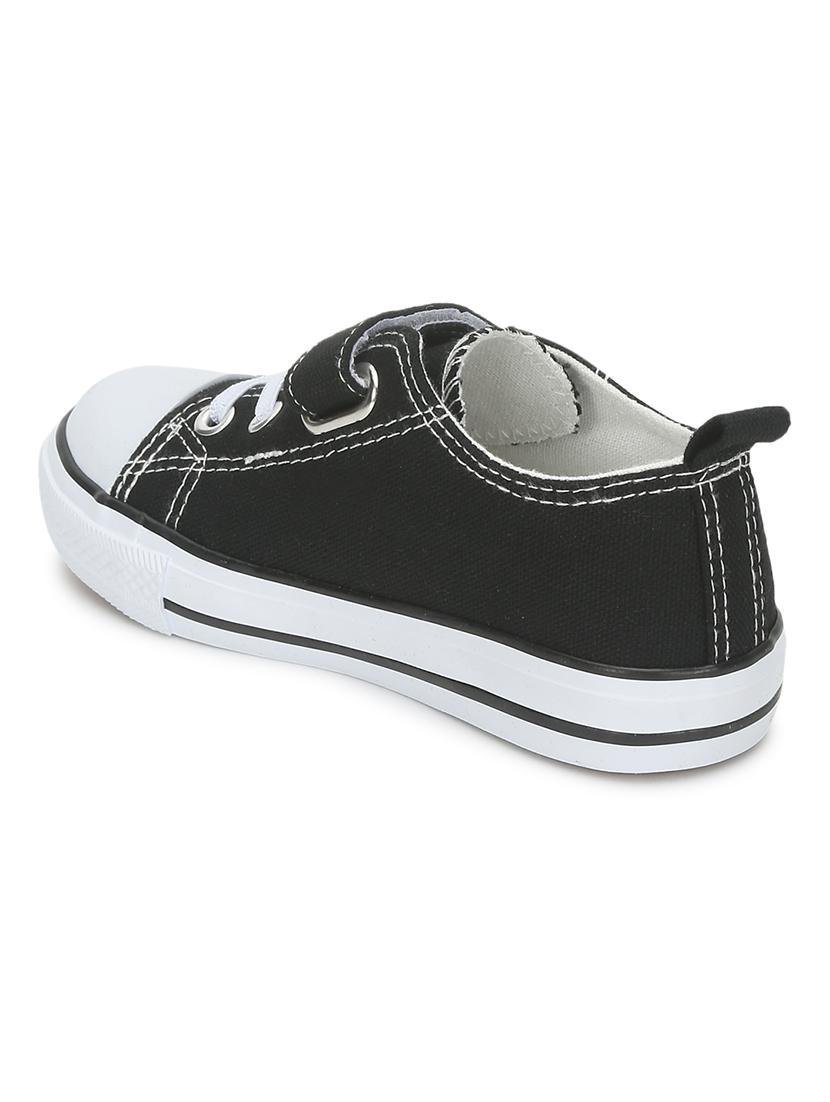 unisex solid lace up canvas sneakers - 21618499 - Standard Image - 3