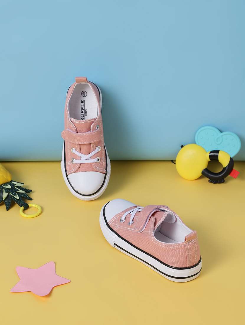 unisex solid lace up canvas sneakers