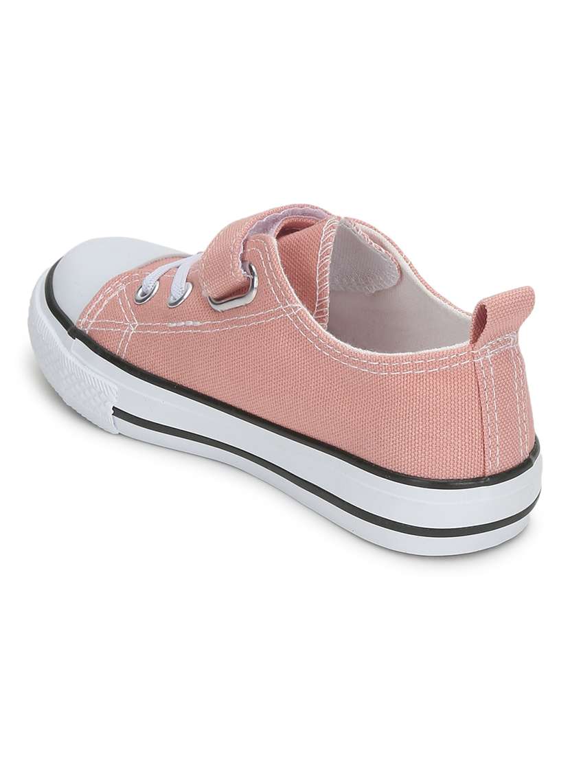 unisex solid lace up canvas sneakers - 21618501 - Standard Image - 3