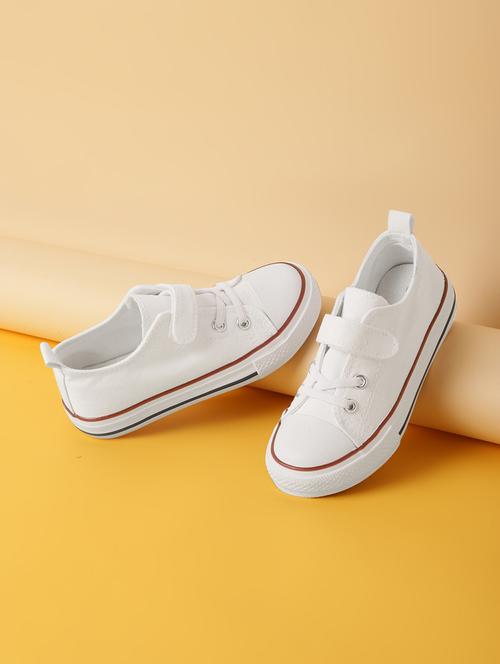 unisex solid lace up canvas sneakers - 21618502 -  Standard Image - 0