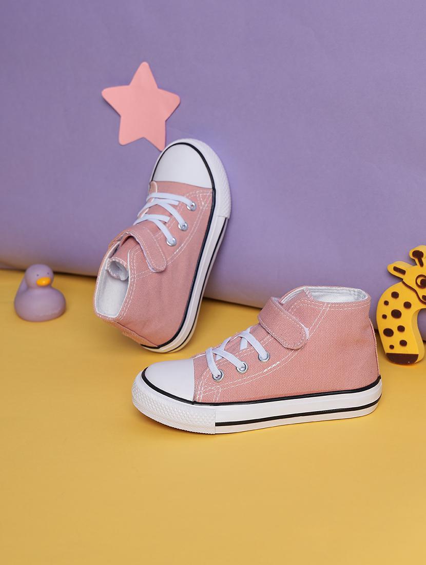 unisex solid lace up canvas sneakers - 21618505 -  Zoom Image - 0