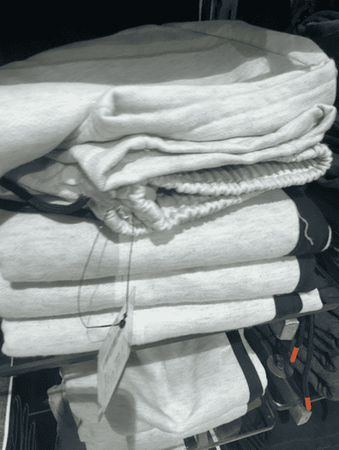 ecru melange spun fleece track pant - 21618697 - Zoom Image - 0