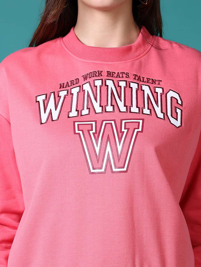 women front print long sleeve sweatshirt - 21618756 -  Standard Image - 5