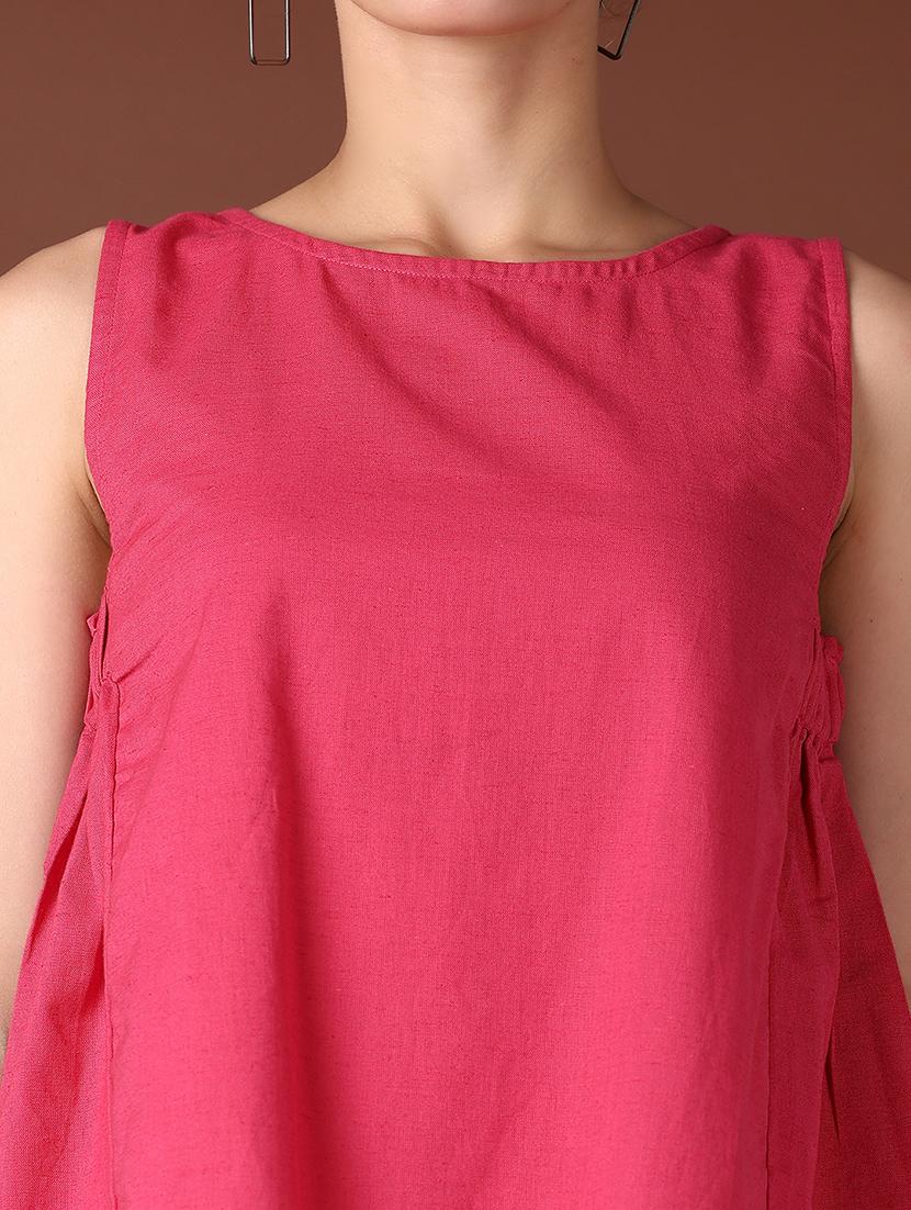 women solid sleeveless a-line top - 21618759 - Standard Image - 5