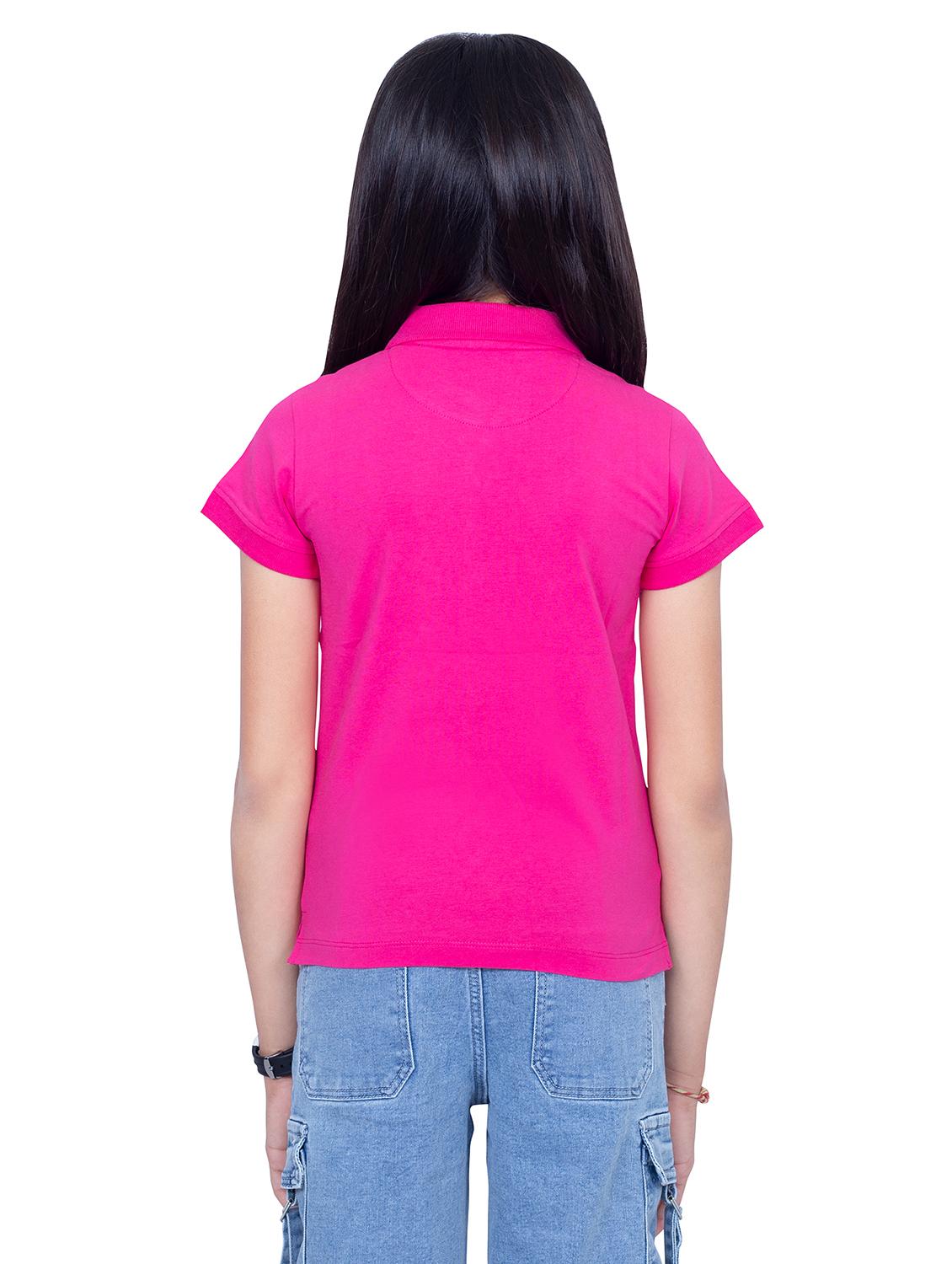 girls solid short sleeves polo t-shirt - 21618876 - Standard Image - 3