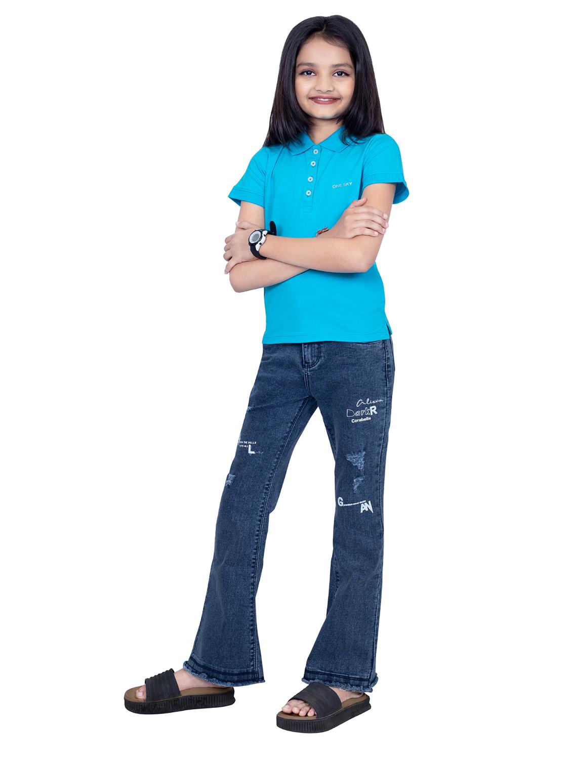 girls solid short sleeves polo t-shirt - 21618878 - Standard Image - 3