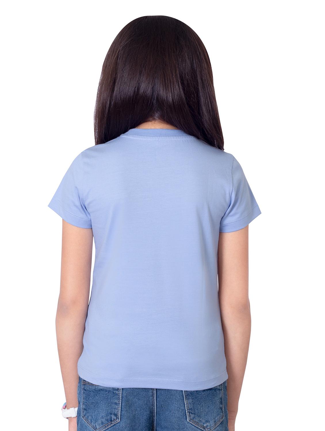 girls round neck printed short sleeves t-shirt - 21618880 - Standard Image - 3