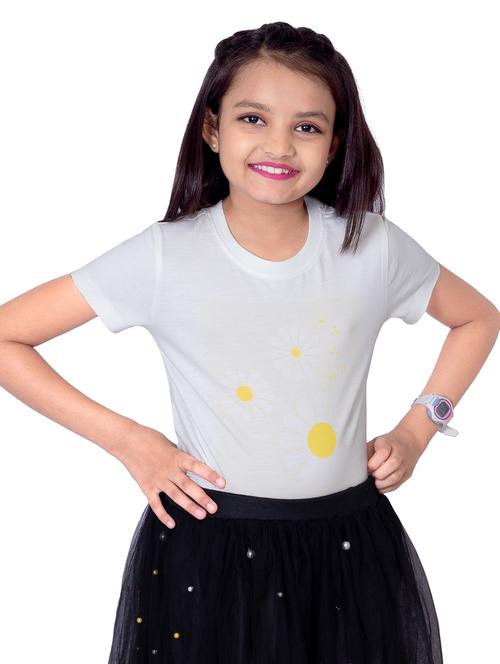 girls round neck printed short sleeves t-shirt - 21618886 -  Standard Image - 0