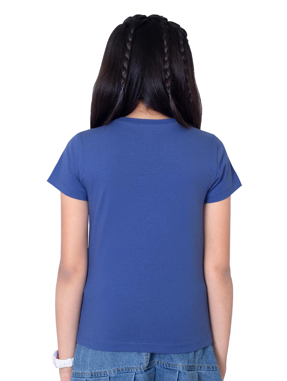 girls round neck printed short sleeves t-shirt - 21618898 - Standard Image - 3