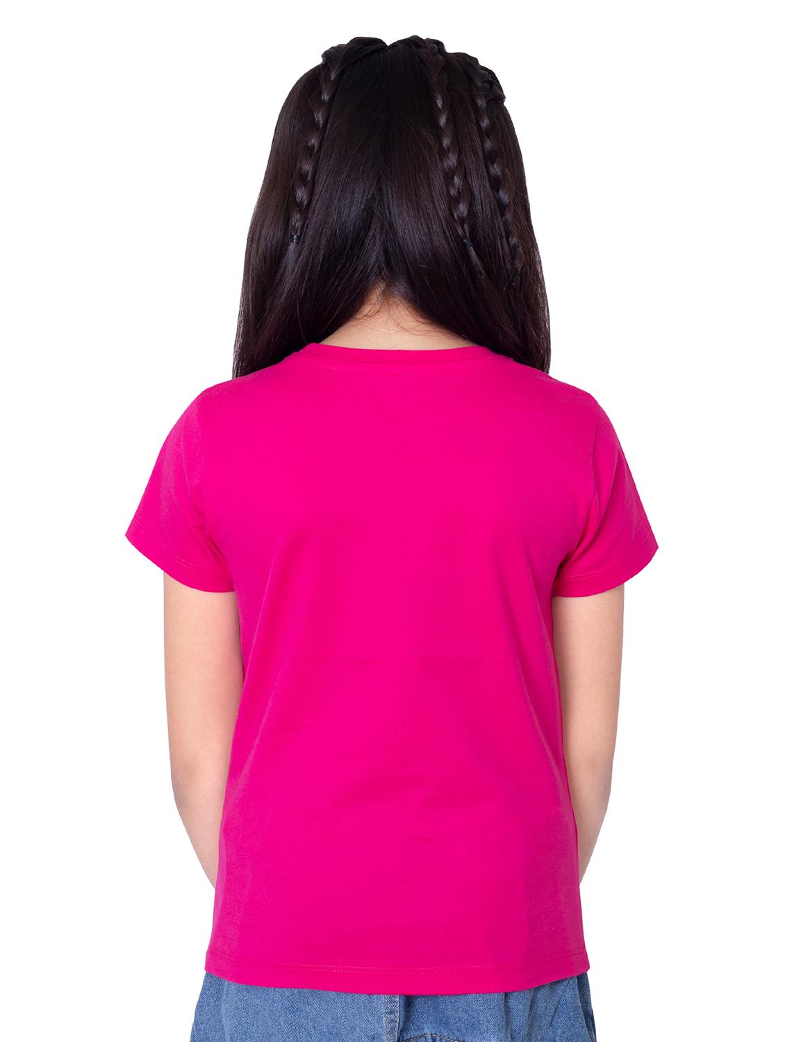 girls round neck printed short sleeves t-shirt - 21618900 - Standard Image - 3