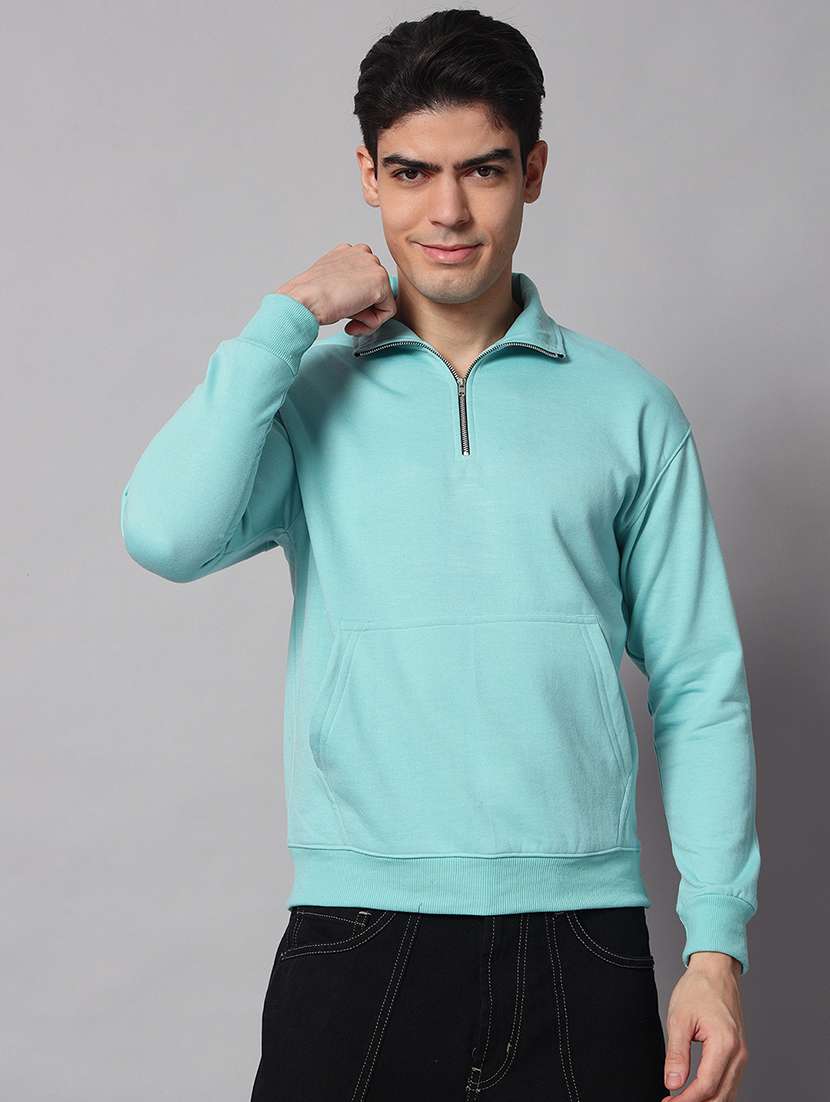 men long sleeves plain sweatshirt - 21618944 -  Zoom Image - 0