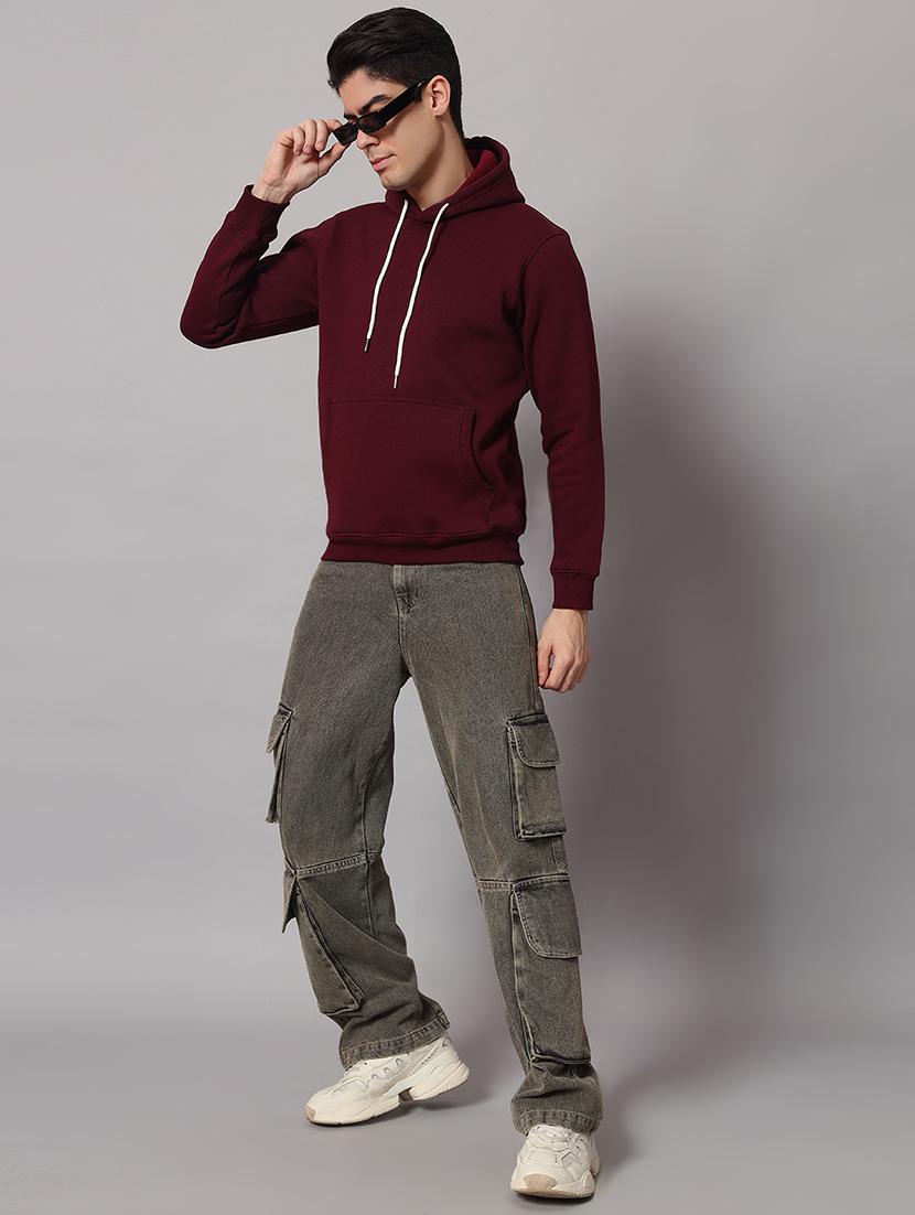 men long sleeves plain sweatshirt - 21618947 - Standard Image - 3