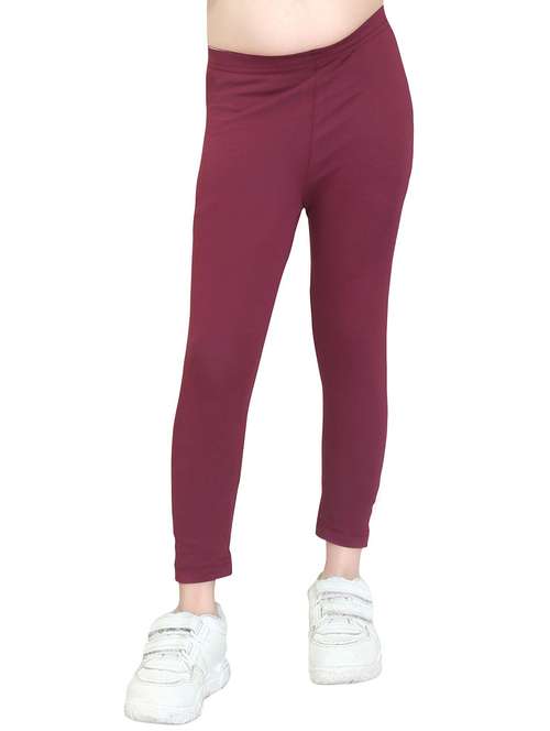 girls solid high rise legging