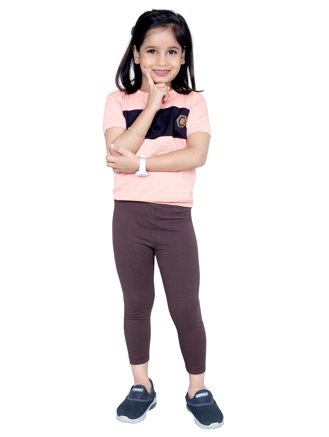 girls solid high rise legging - 21619821 - Standard Image - 3