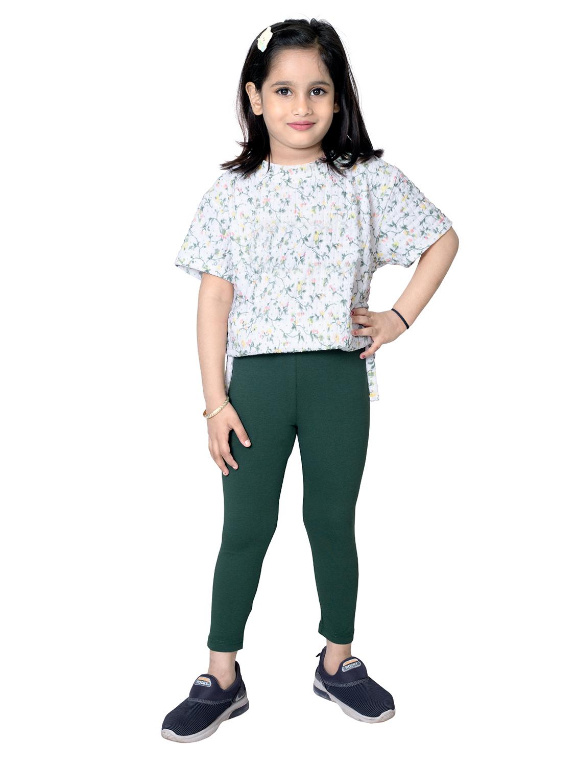 girls solid high rise legging - 21619845 - Standard Image - 3