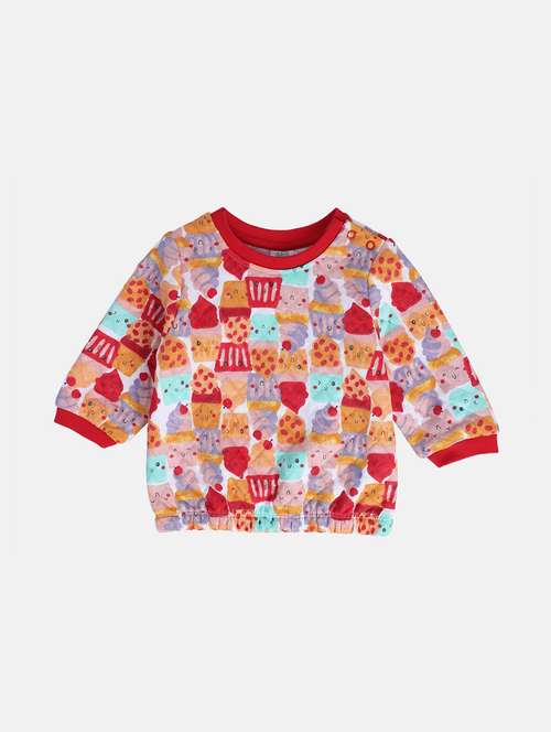 girls all over printed round neck sweatshirt - 21620199 -  Standard Image - 0