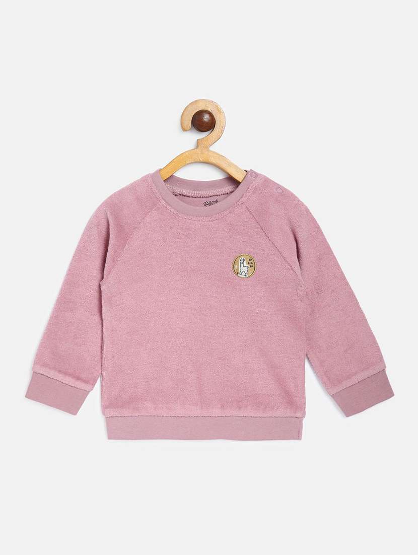 girls placement printed round neck sweatshirt - 21620201 - Zoom Image - 0