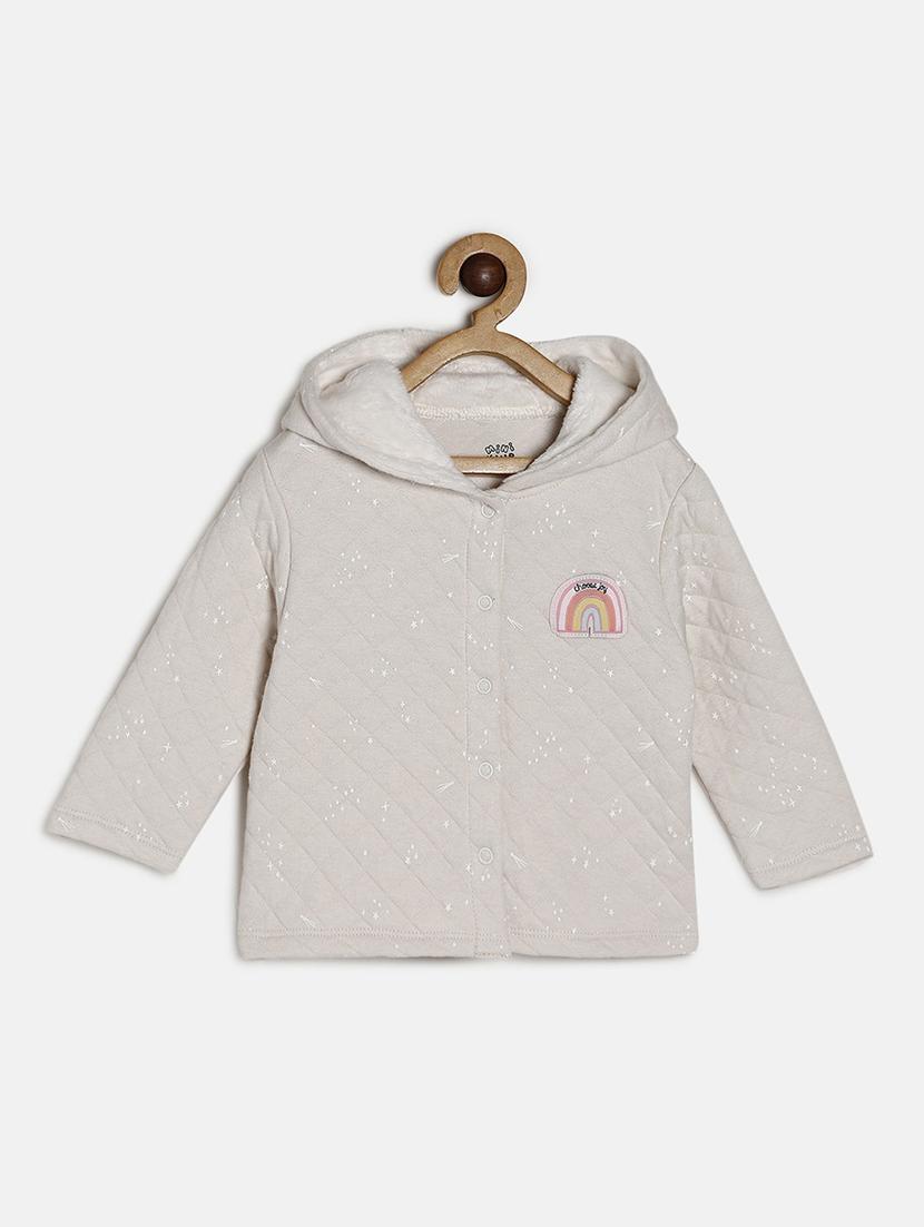 girls printed hooded quilted jacket - 21620262 - Zoom Image - 0