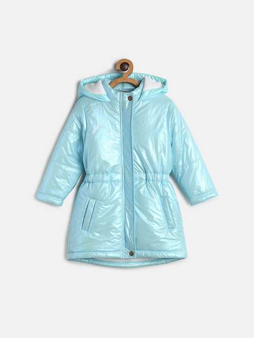 girls solid hooded jacket - 21620274 - Standard Image - 0