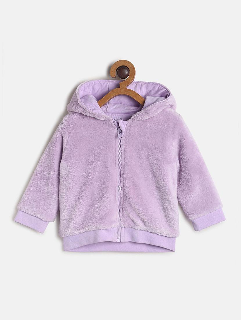 girls solid detailed hooded jacket - 21620278 - Zoom Image - 0