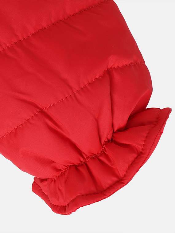 girls solid long sleeves quilted jacket - 21620317 - Standard Image - 3