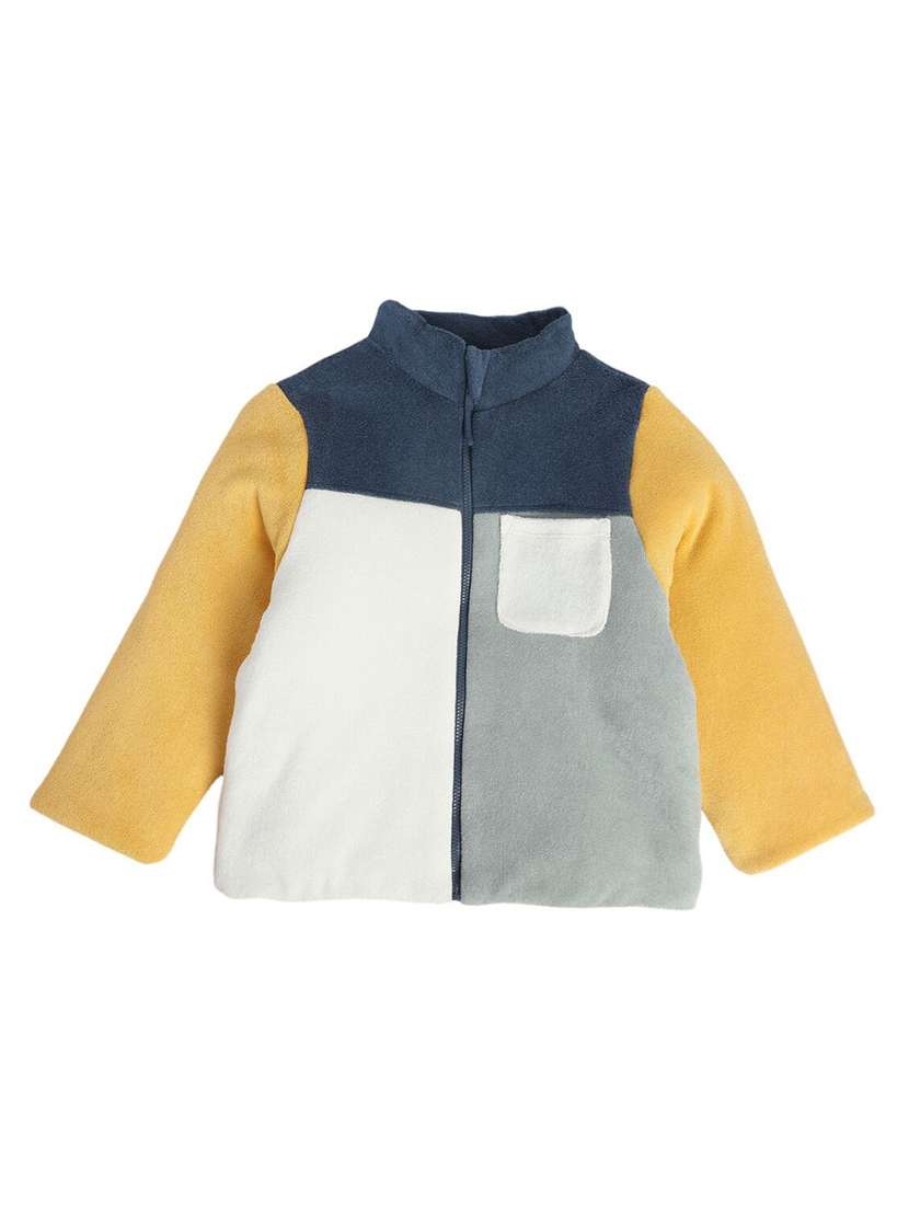 boys color block long sleeves jacket