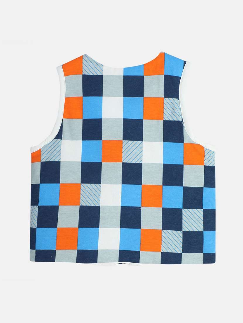 boys printed sleeveless reversible jacket - 21620357 -  Standard Image - 3