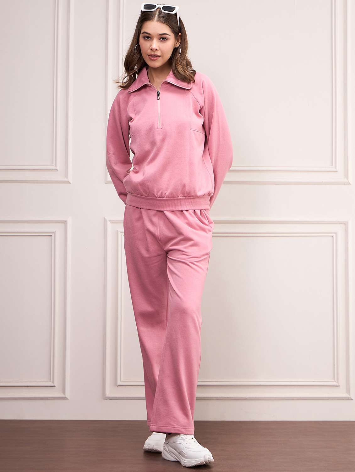 pink fleece active wear set - 21620384 - Standard Image - 3