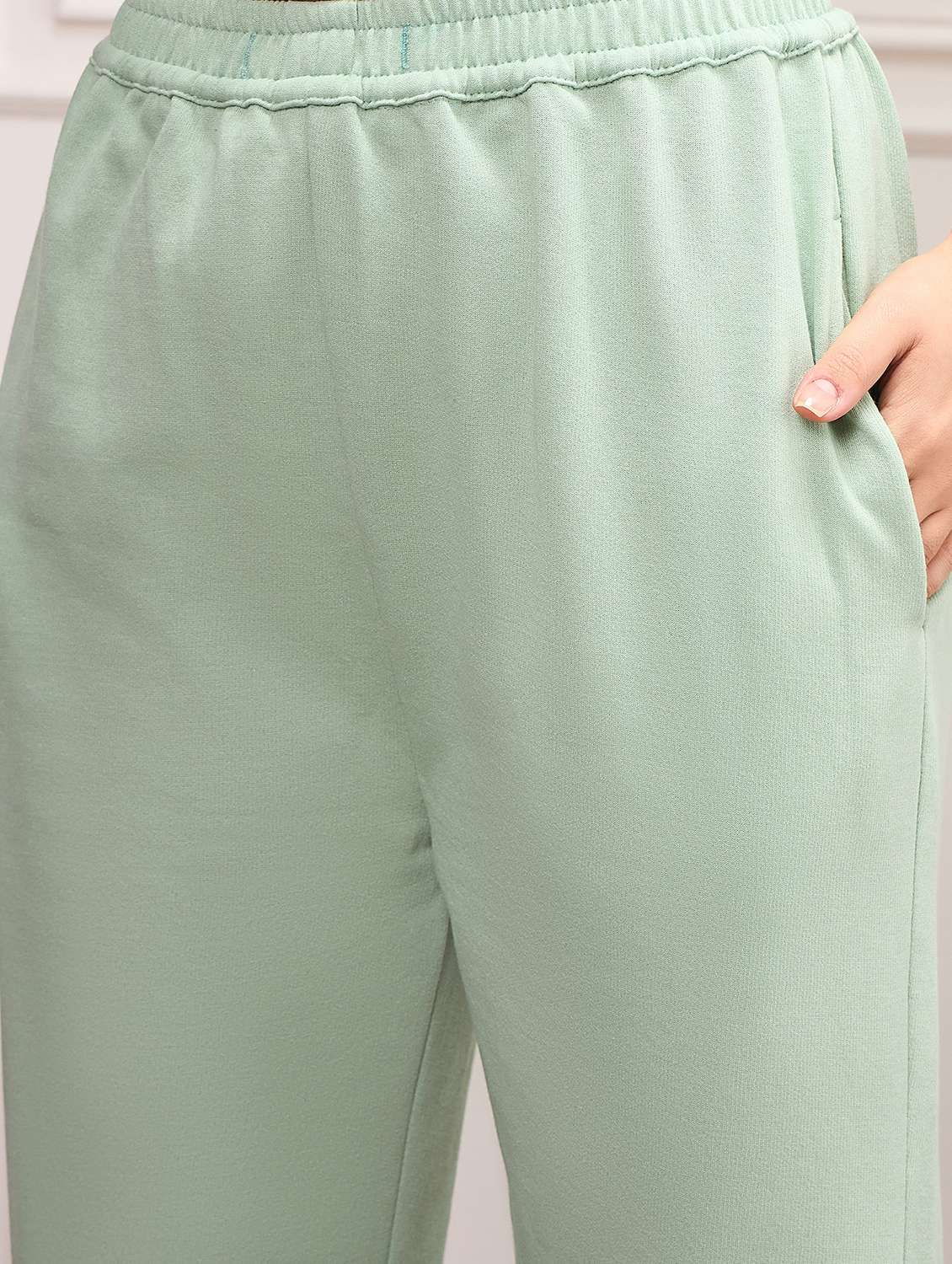 green fleece active wear set - 21620385 - Standard Image - 5