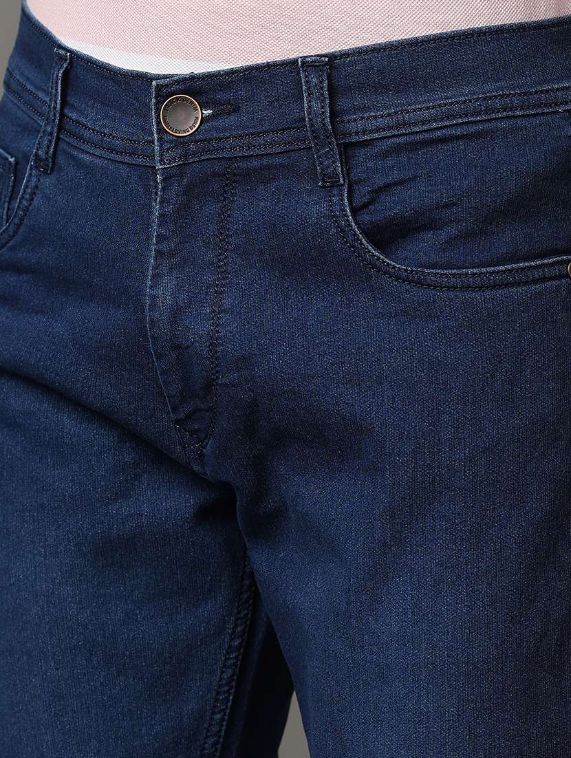 men mid rise plain slim fit jeans - 21620456 -  Standard Image - 5