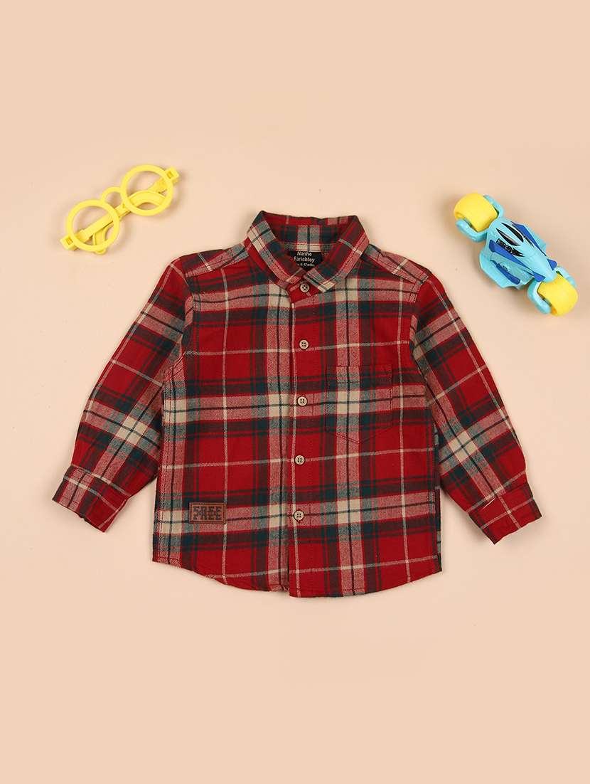 boys long sleeves checkered shirt