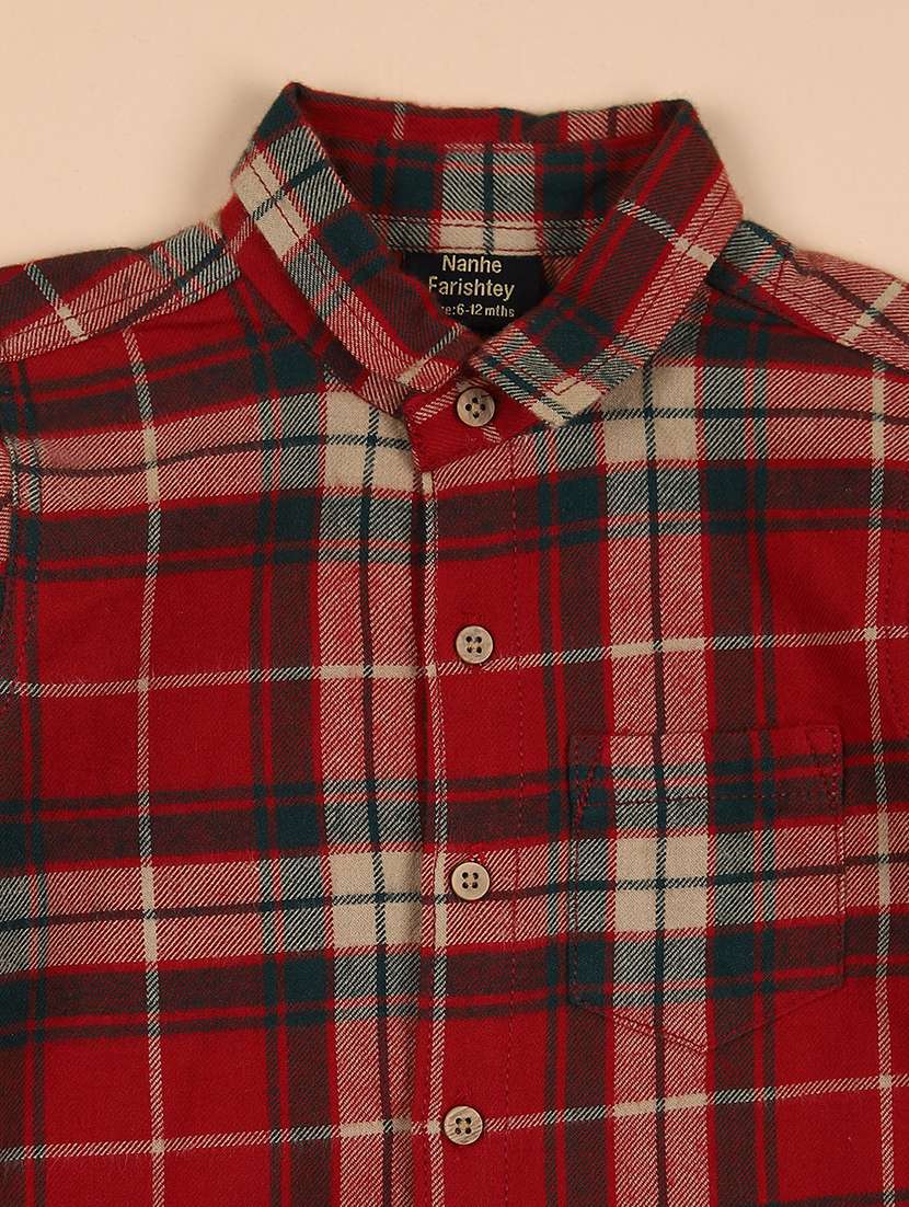 boys long sleeves checkered shirt - 21620695 -  Standard Image - 3