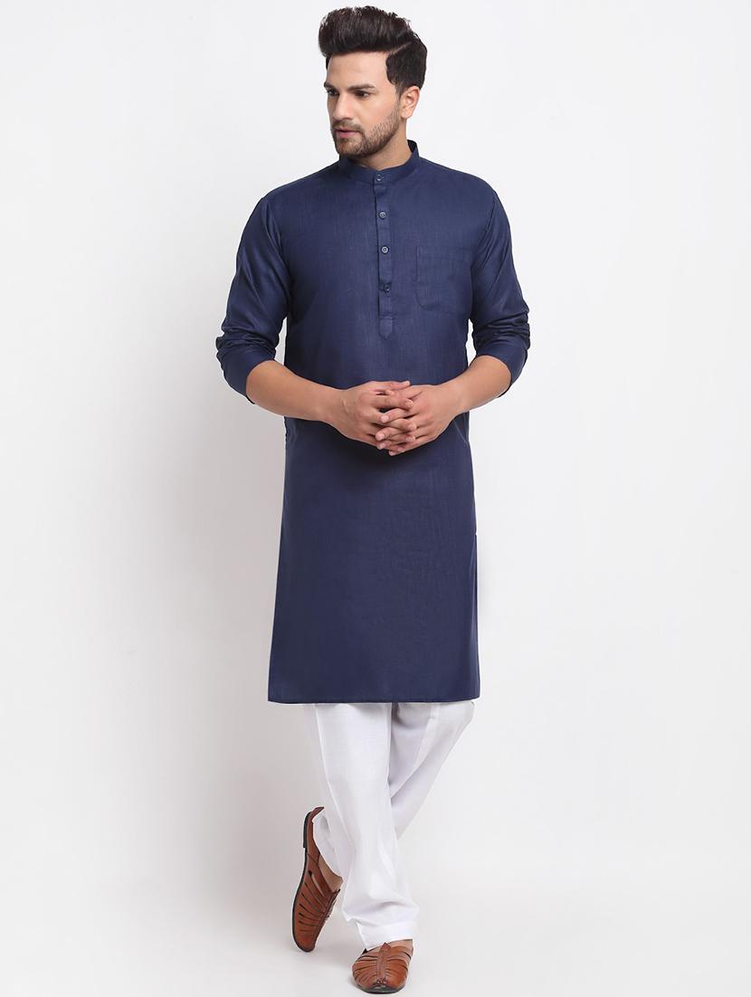 men solid long sleeve ethnic wear set - 21621102 -  Zoom Image - 0
