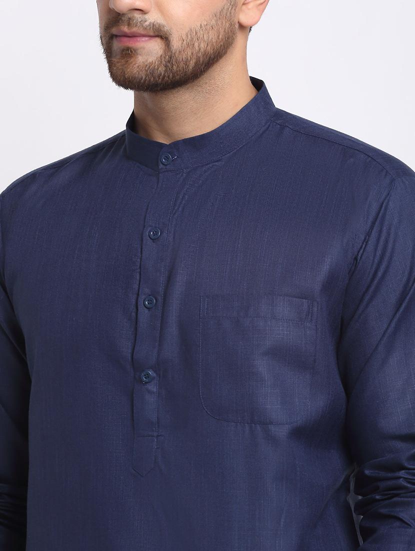 men solid long sleeve ethnic wear set - 21621102 - Standard Image - 3